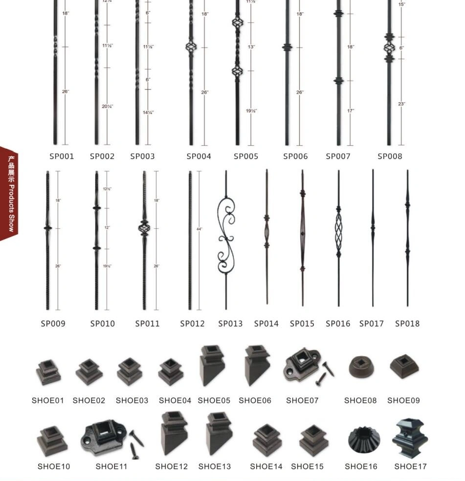 Balusters Staircase Stair Rail Railing Manufacture Indoor Wrought Iron Baluster