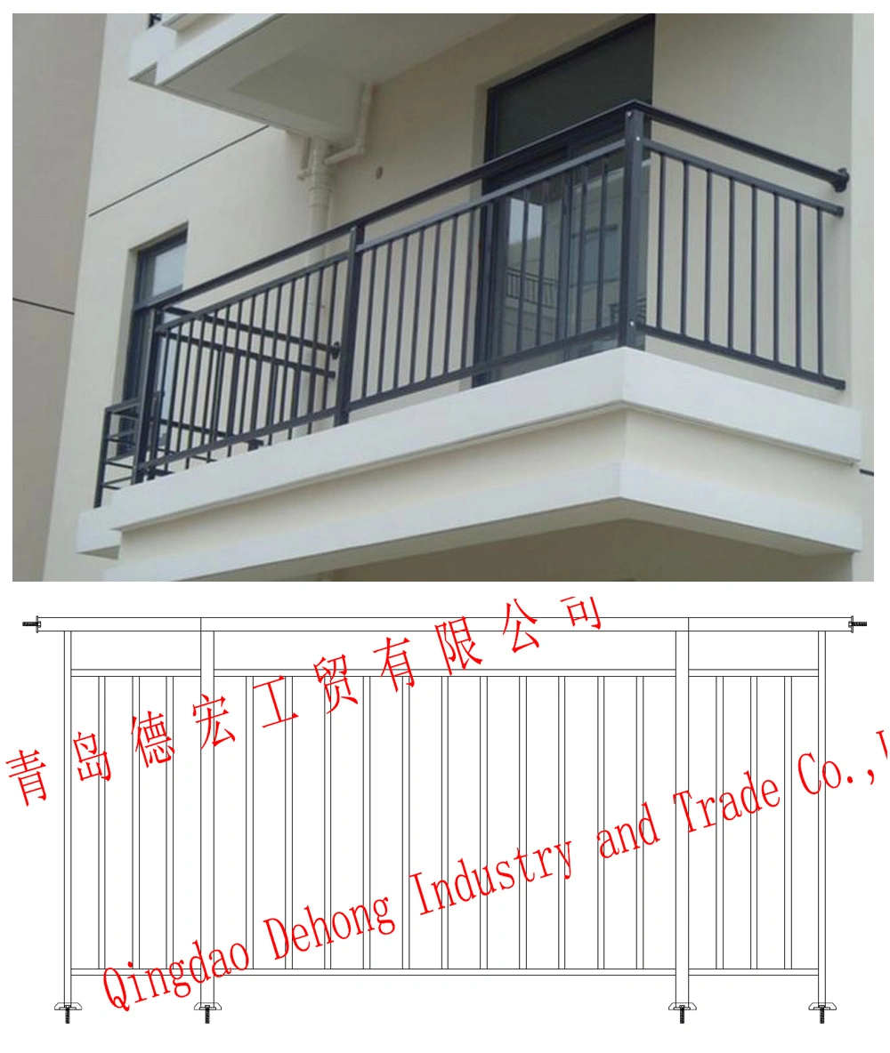 Modern Exterior Metal / Aluminium / Galvanized Steel / Wrought Iron Balcony Balustrade