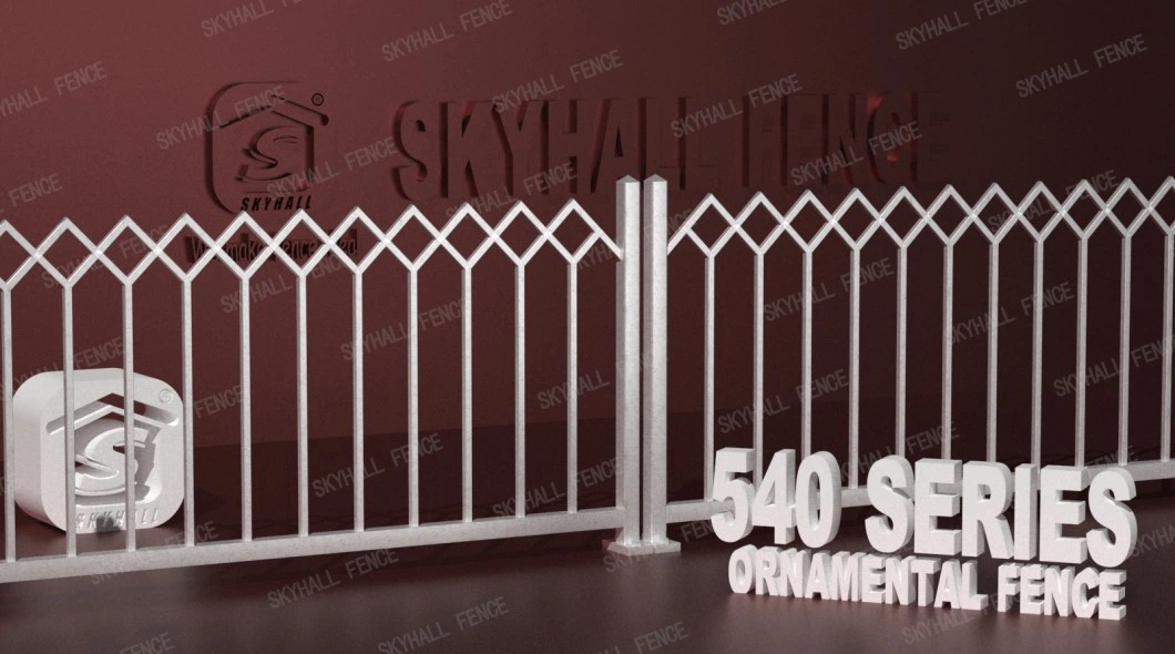 Qatar Design Galvanized Welded Ornamental Fence Decoration Fence for Garden