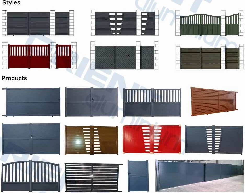 Automatic Sliding/Metal/Powder Coated White Aluminium/Garden/Sliding/Fence Driveway Gate for Residential/Garden/House