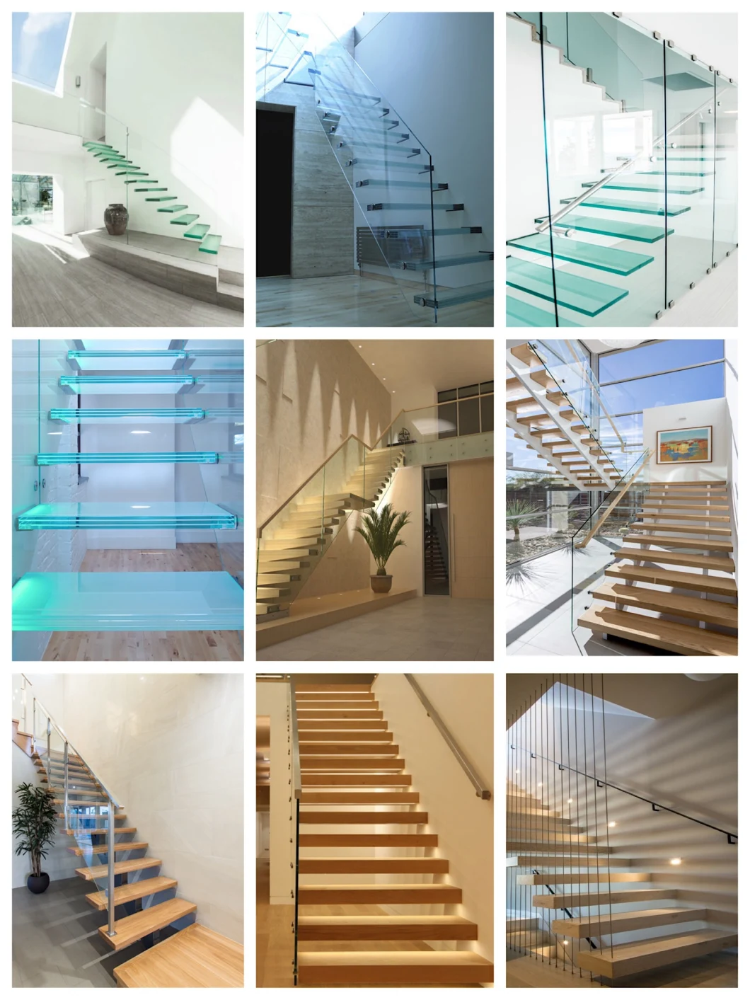 Modern Straight Staircase with Hardwood Floor Metal Railing Marble Stairs for Homes